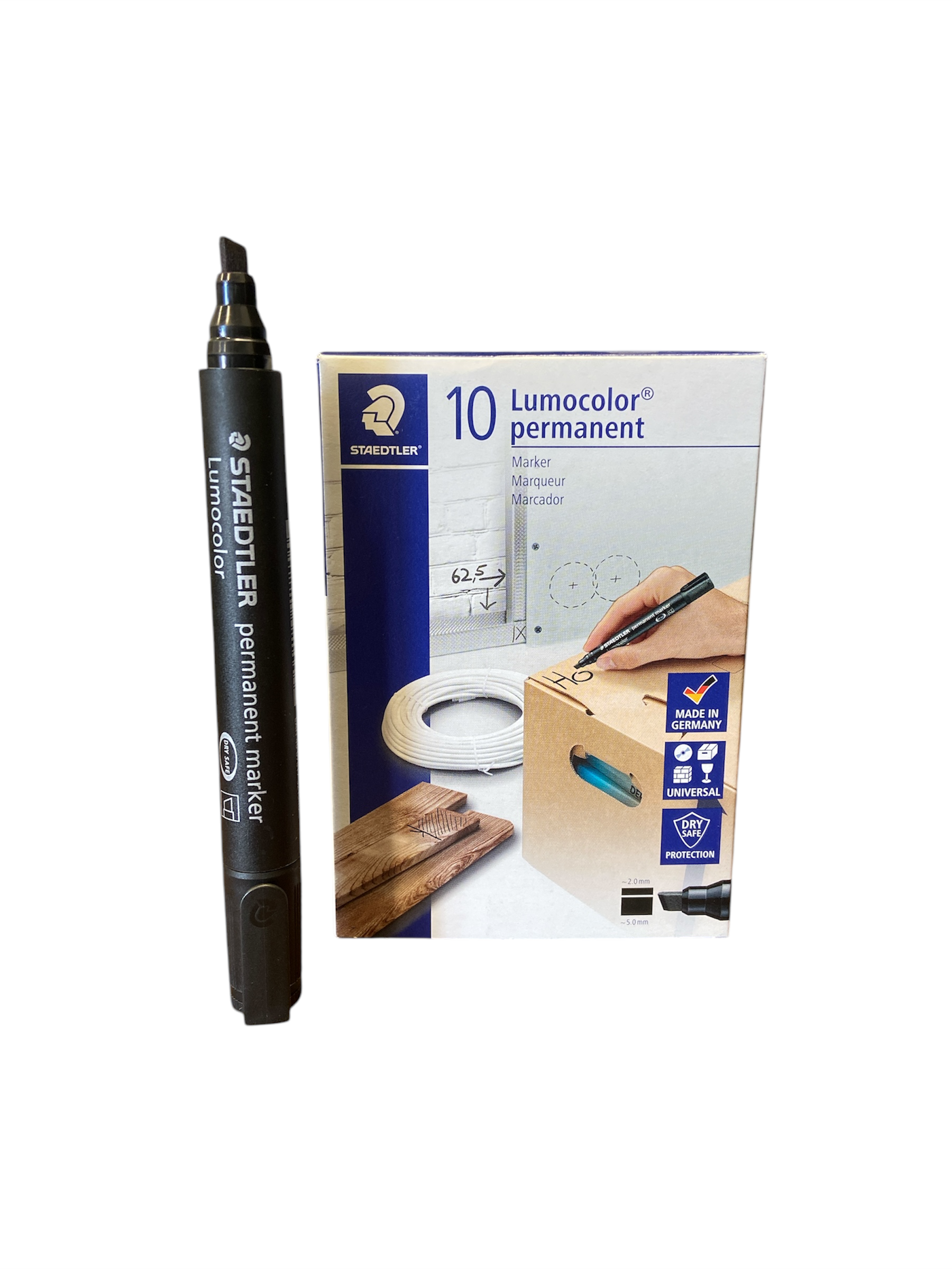 MPH34795 Staedtler Permanent Marker-Black, Chisel Tip